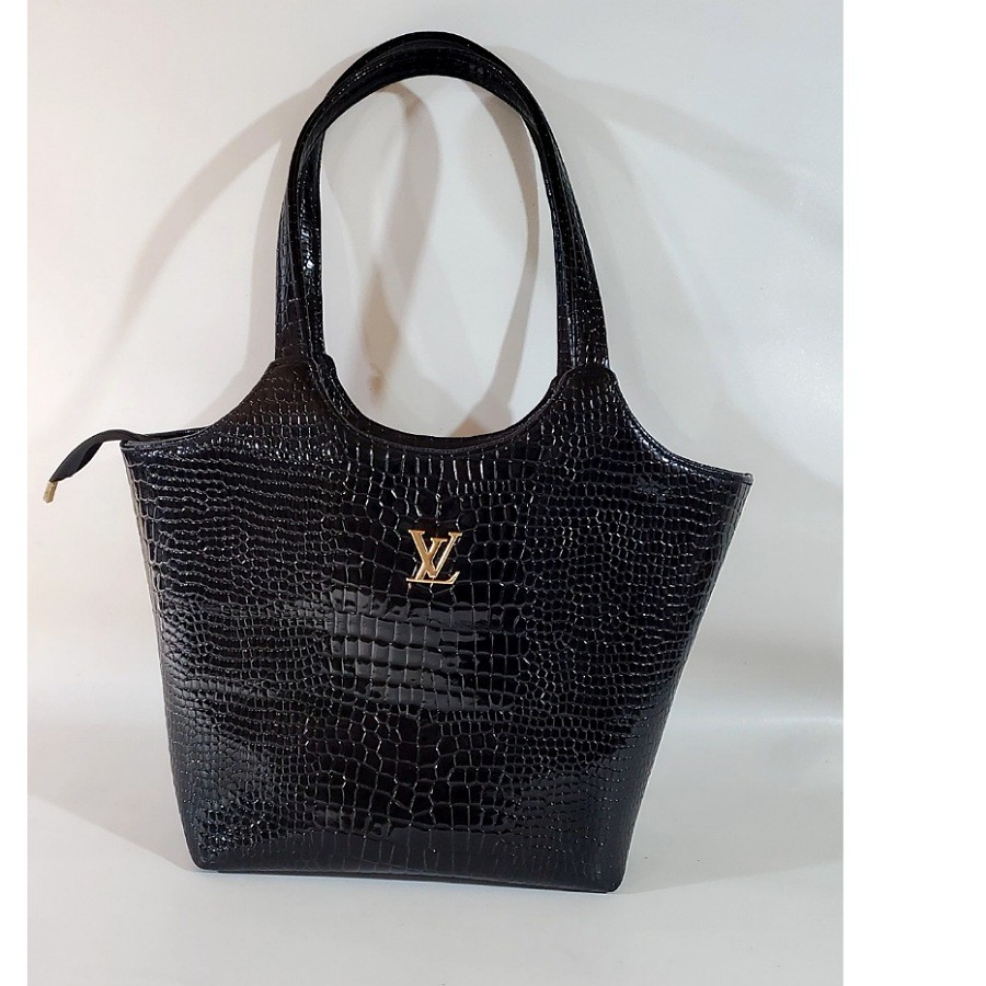 حقيبة سان لوران جلد تمساح أسود